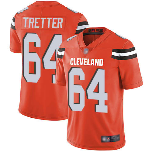 Cleveland Browns JC Tretter Men Orange Limited Jerse 64 NFL Football Alternate Vapor Untouchable